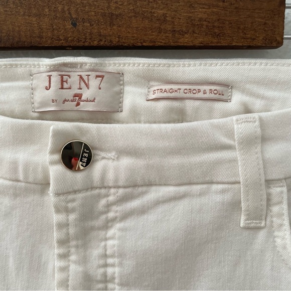 Jen7 by 7 for all mankind women’s white Straight Crop & Roll Jeans Size 18 NWT - Picture 4 of 10